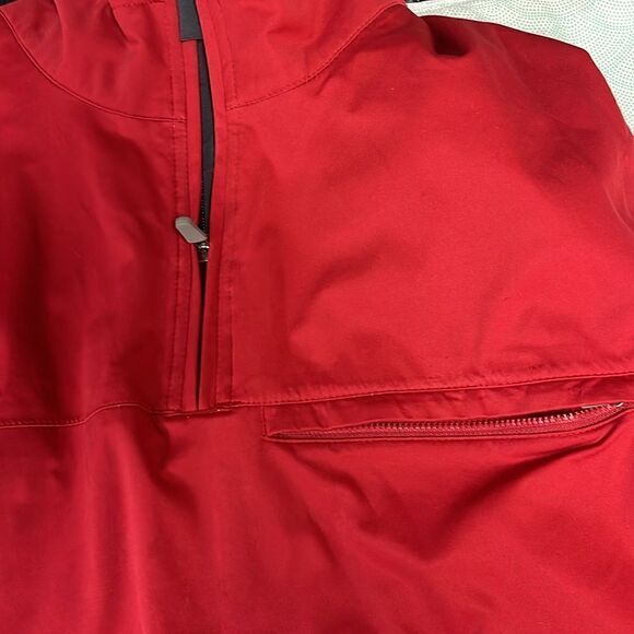 Men's Wind River 1/4 Zip Wind Pullover, XL, Red/Grey, 100% Polyester - Picture 4 of 5